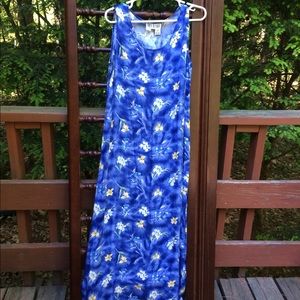 Floral Blue Long Dress